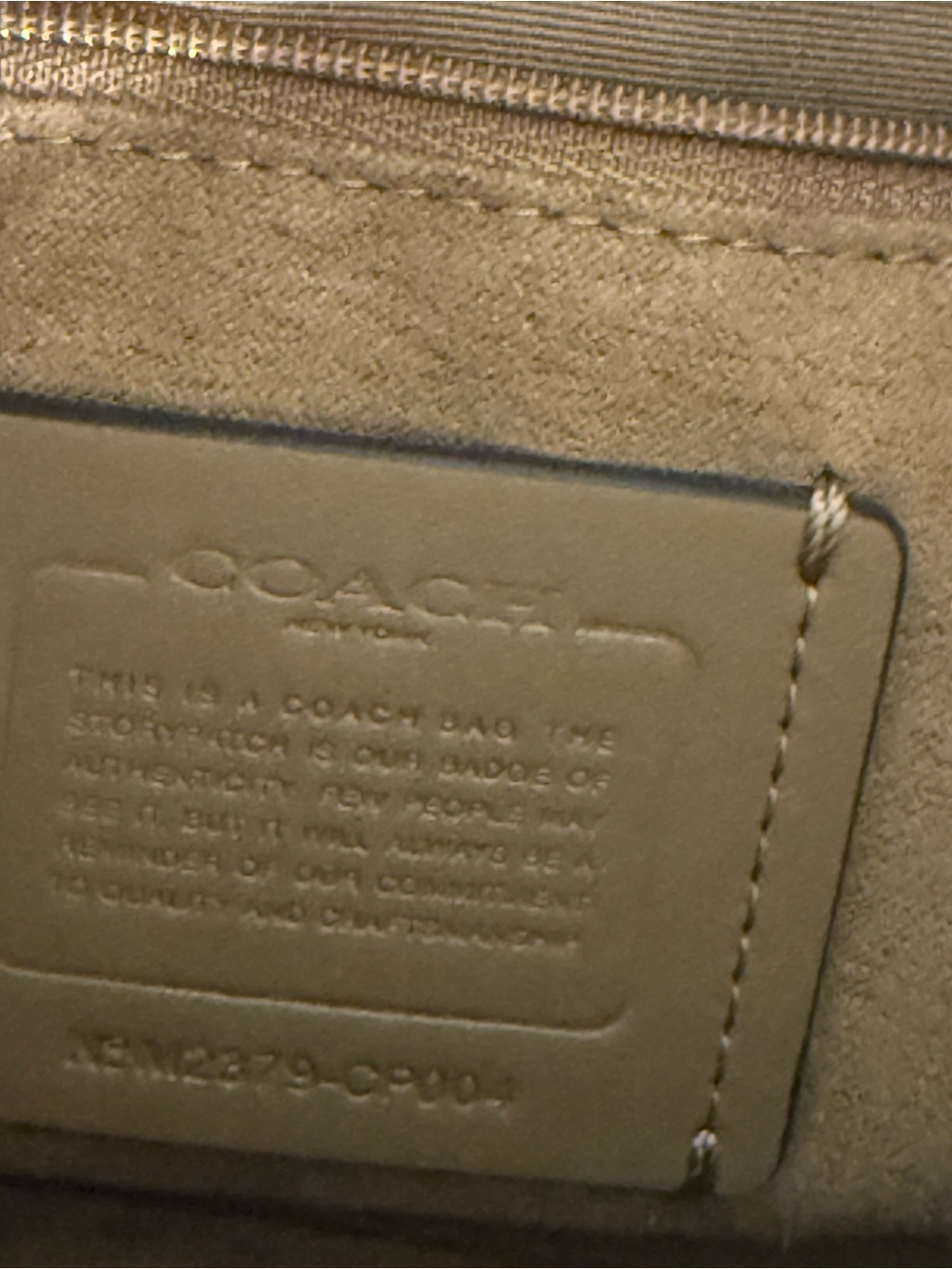 Coach Eliza Shoulder Bag in Tan and Silver Hardware - Picture 10 of 10